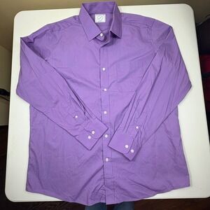 Bespoke New York Men's Purple Dress Shirt XL 17–17.5 Classic Fit